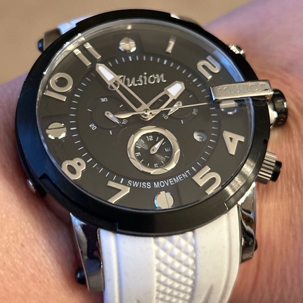 Unisex MW3-12239-015 Ilusion Roll, Analog Display Swiss Quartz White Mulco Watch